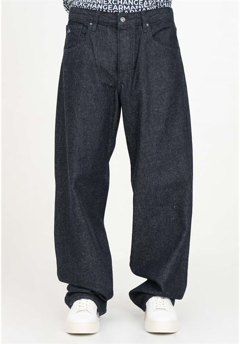 Blue denim baggy jeans for men ARMANI EXCHANGE | XM000076AF10905MB001